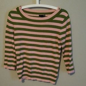 3/4 length sleeve striped sweater
